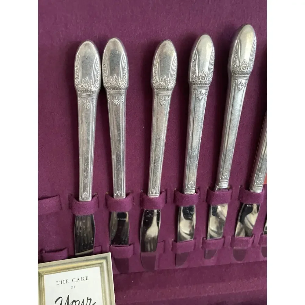 Vintage 1847 Rogers Bros First Love,1937, Service for 8, 52 Piece Set